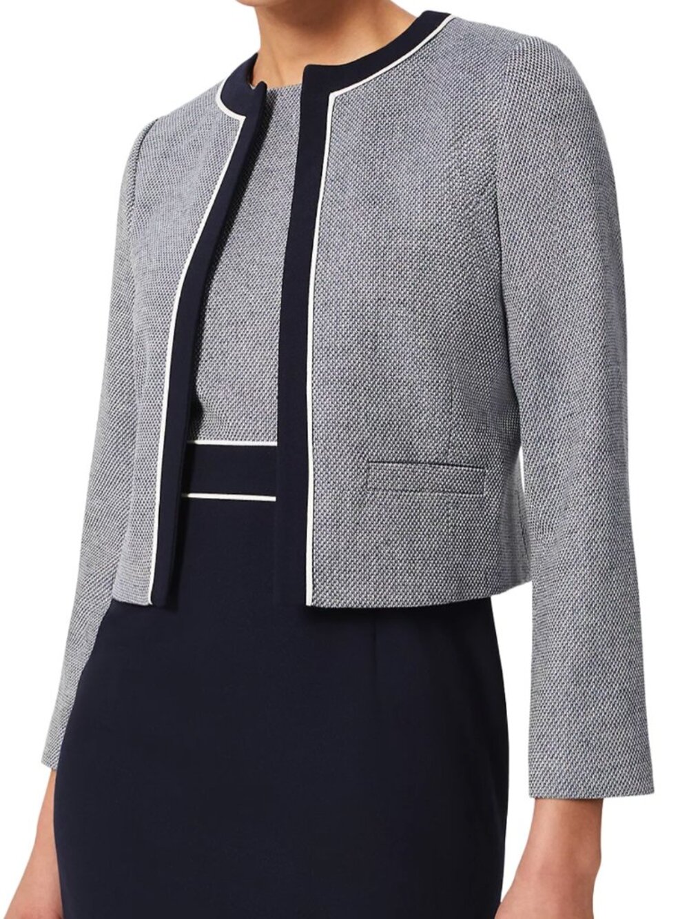 Hobbs London Steph Tweed Jacket | UK 18 / US 14 | NWT | Collarless - Picture 7 of 7